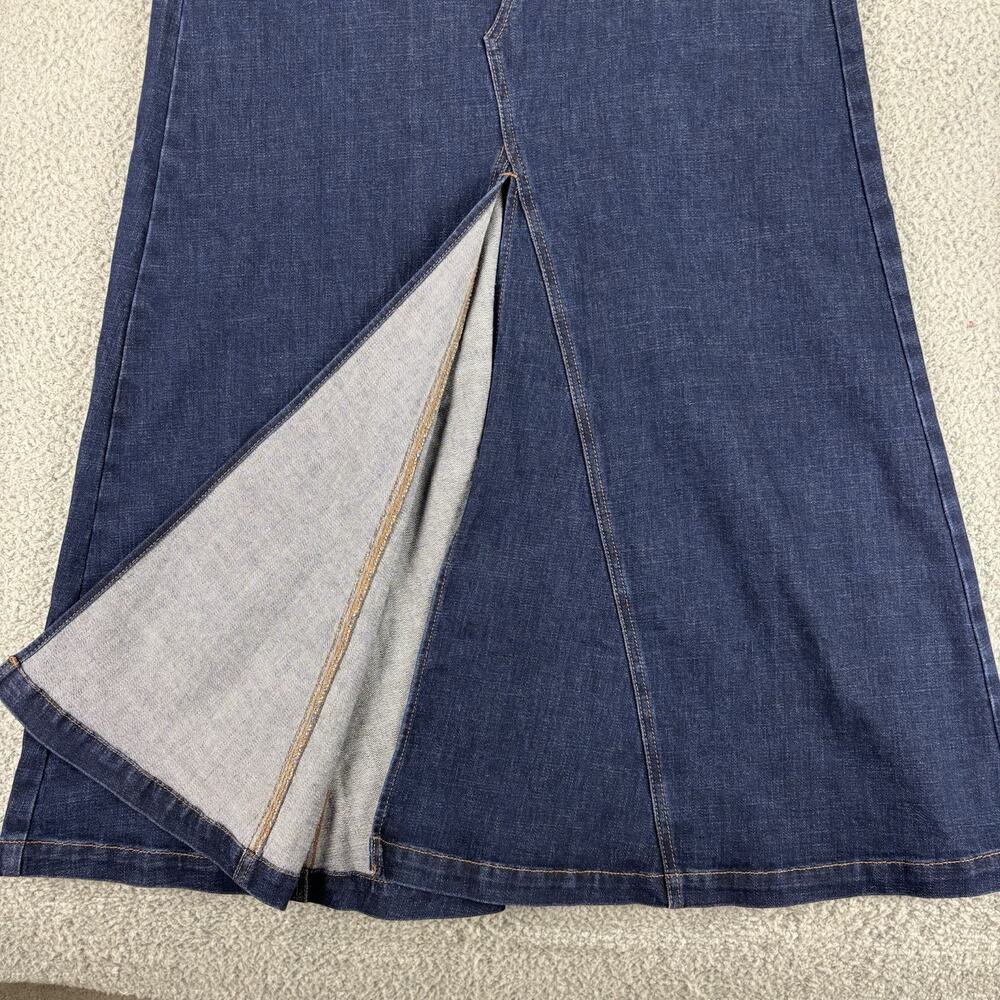 Banana Republic Denim Maxi Skirt Sz 12 Boho Cottage Prairie Western Modest 2024 - Picture 3 of 12